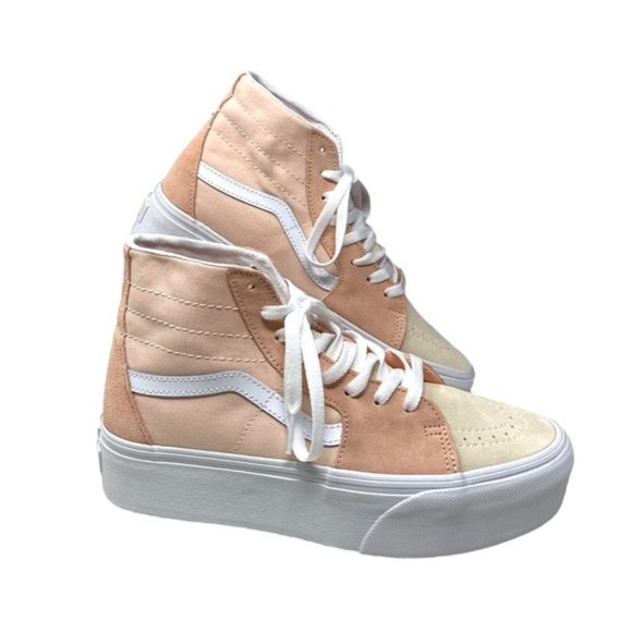 VANS Sk8-Hi Tapered Sneaker Platform Suede Canvas Peach Casual Women VN0A5JMKB0D - Picture 9 of 10